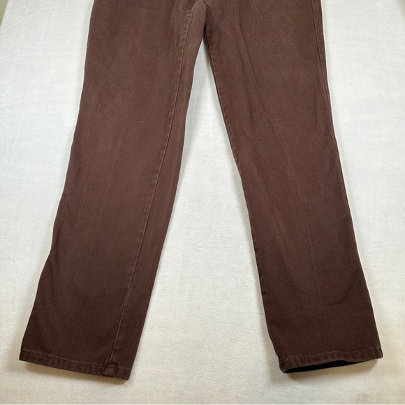 Rocky Mountain 90s western mom jeans high rise cowgirl Brown Denim bareback - Picture 8 of 12